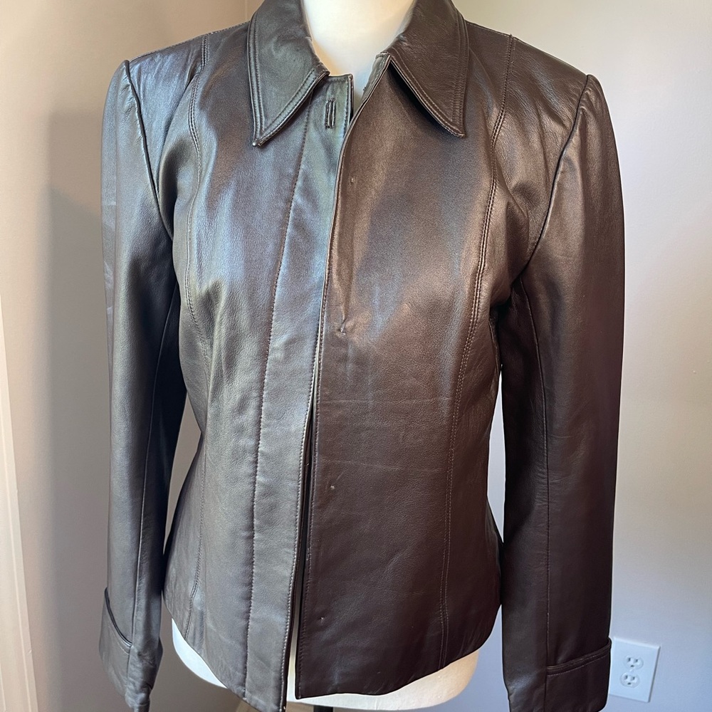 Brown leather jacket 🚨FLASH SALEEE